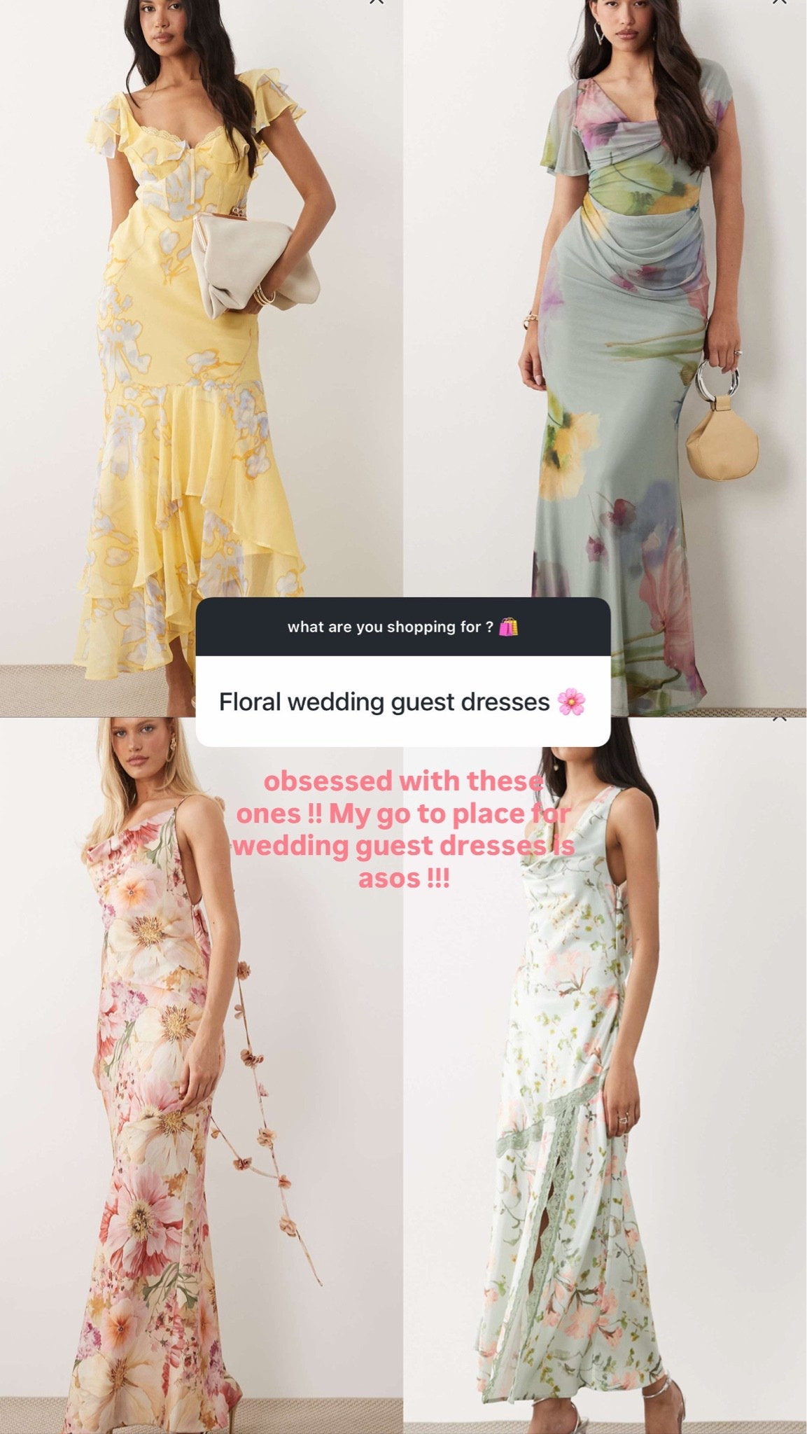 Floral wedding guest dresses inspo 🌸