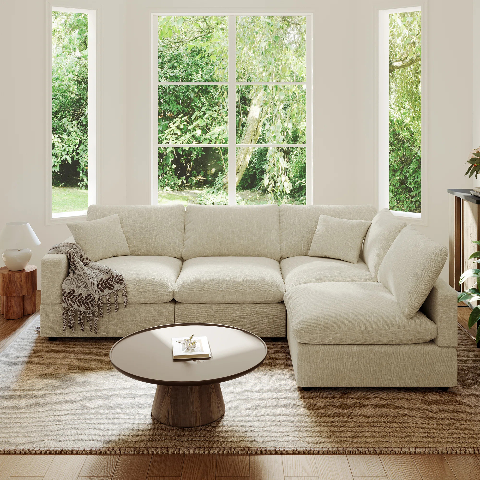 Upholstered Sofa, Cloud Couch Modular Sectional Sofa Couch For Living Room Bedroom | Wayfair North America