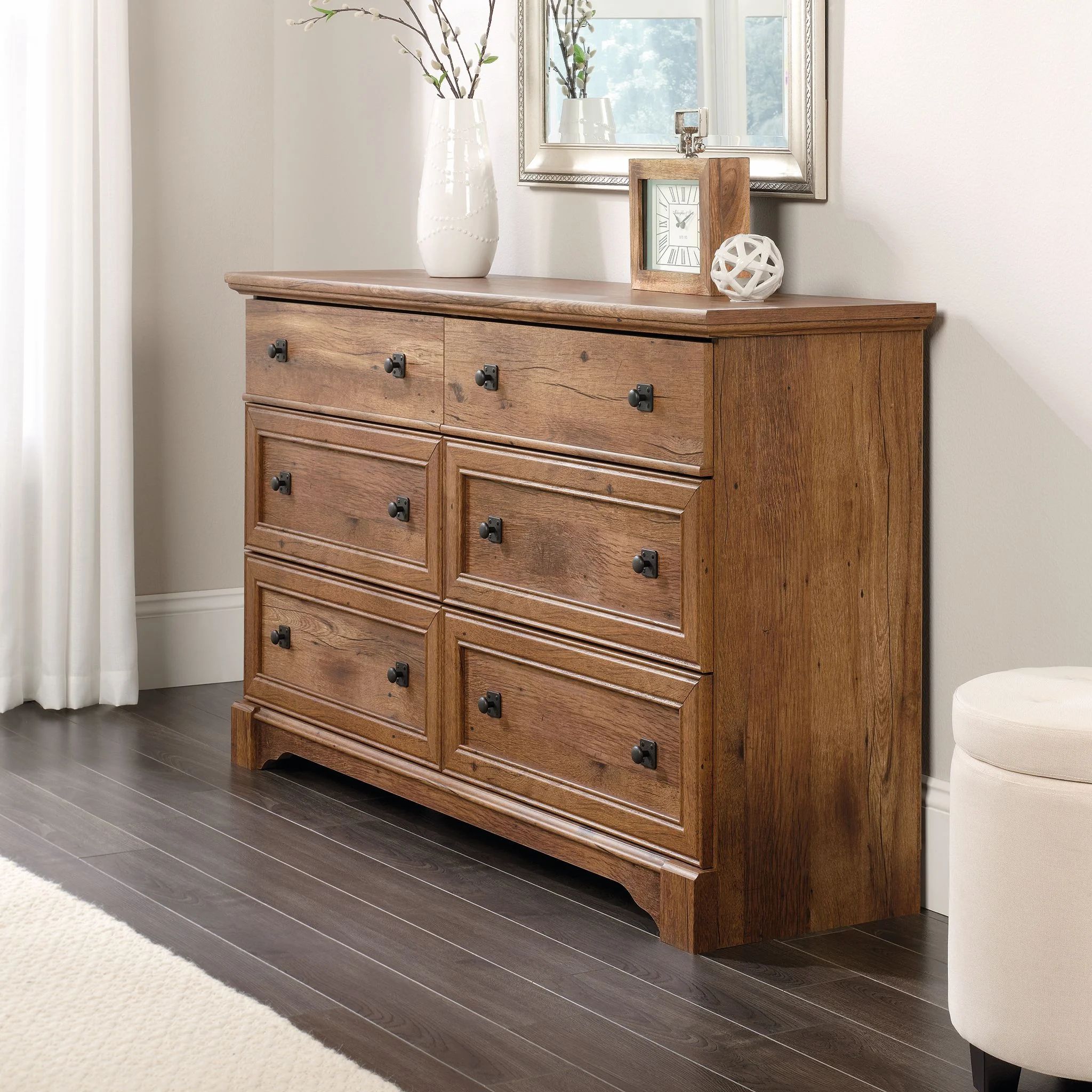 Sauder Palladia Traditional Dresser, Vintage Oak Finish | Walmart (US)