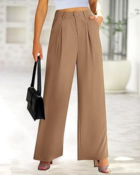 BTFBM Women High Waist Palazzo Pants Summer 2026 Casual Wide Leg Trousers Loose Work Office Busin... | Amazon (US)