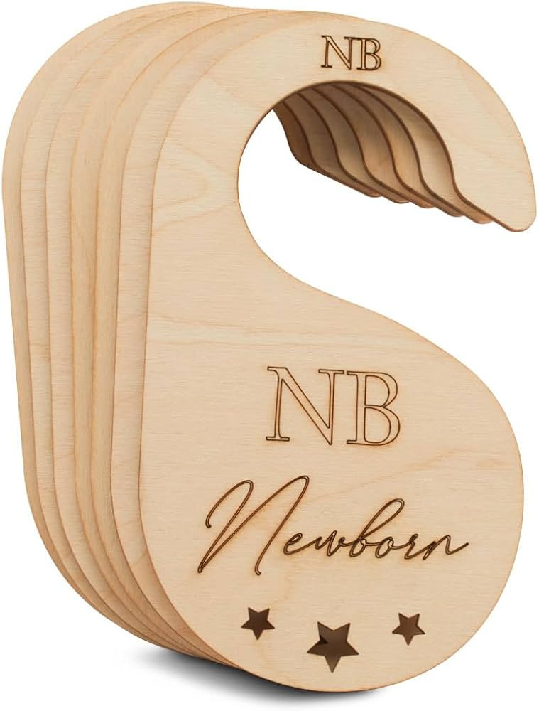 Woodpeckers Newborn to Toddler Baby Closet Dividers 1 Sets of 7 Hangers for 1-½ inch Nursery Clo... | Amazon (US)