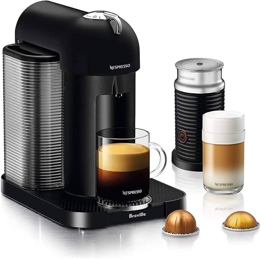 Nespresso Vertuo Coffee and Espresso Maker by Breville, Matte Black with Aeroccino Milk Frother | Amazon (US)