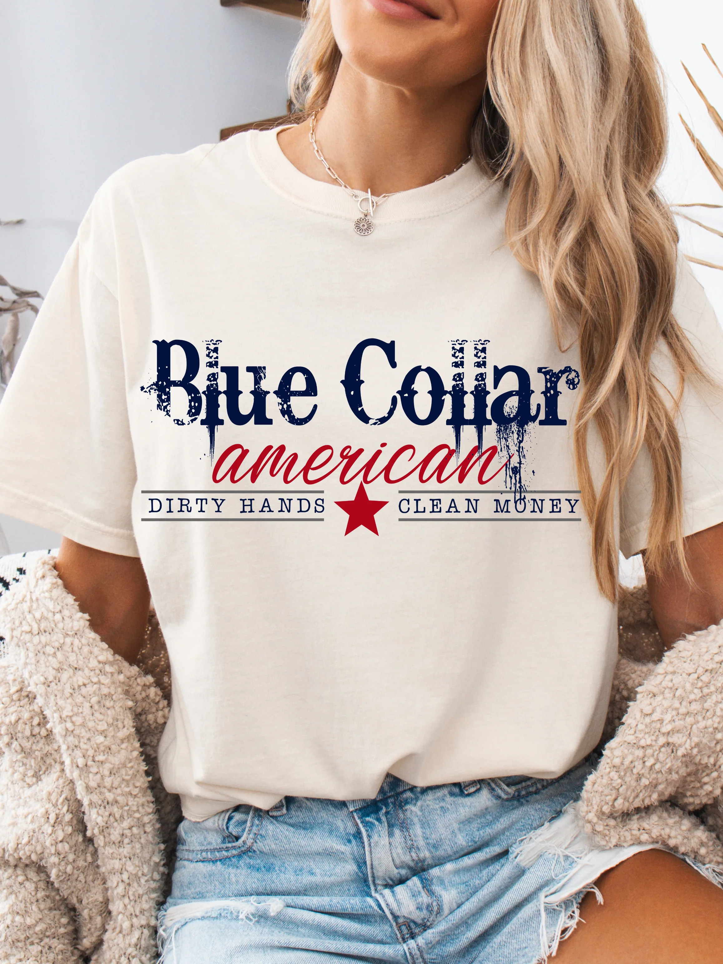 Blue Collar American Graphic | Willow Boutique