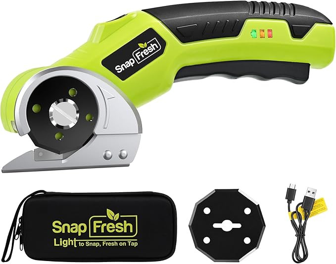 SnapFresh 4V Cordless Electric Scissors, Rechargeable Cardboard Cutter & Box Cutter Rotary Tool, ... | Amazon (US)