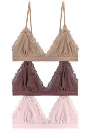 Privacy Please Abigail Bralette 3 Pack in Peony, Roebuck, Peppercorn from Revolve.com | Revolve Clothing (Global)