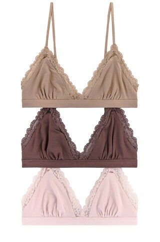 Privacy Please Abigail Bralette 3 Pack in Peony, Roebuck, Peppercorn from Revolve.com | Revolve Clothing (Global)