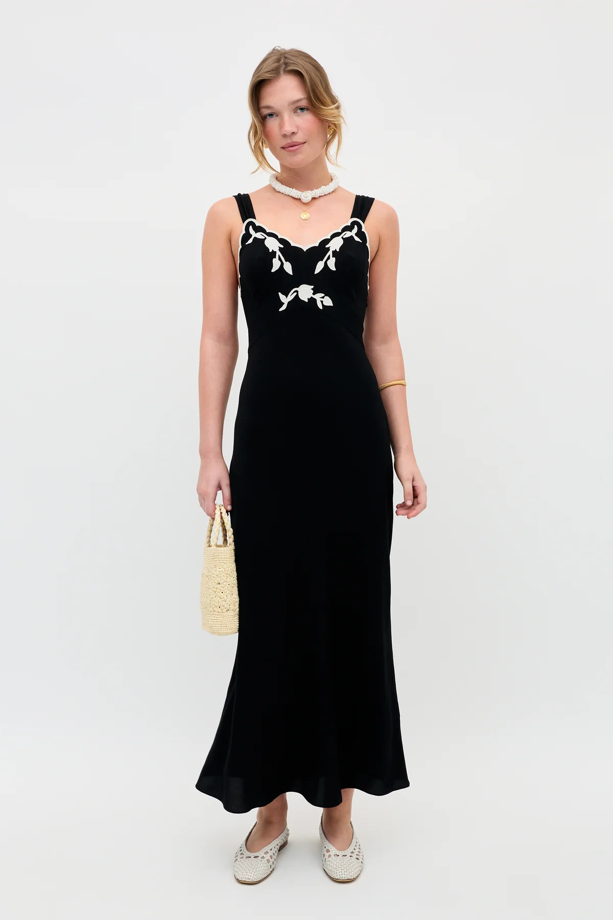 Julietta - Tulipa Appliqué Black | Rixo