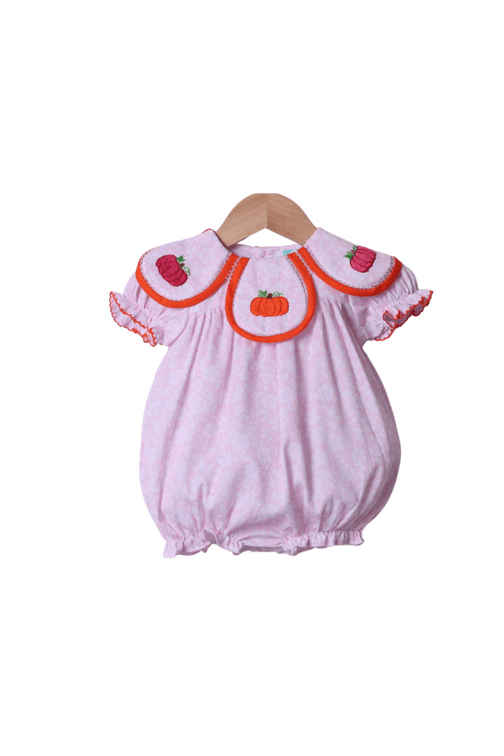 Pink Floral Tulip Pumpkin Bubble | The Smocked Flamingo