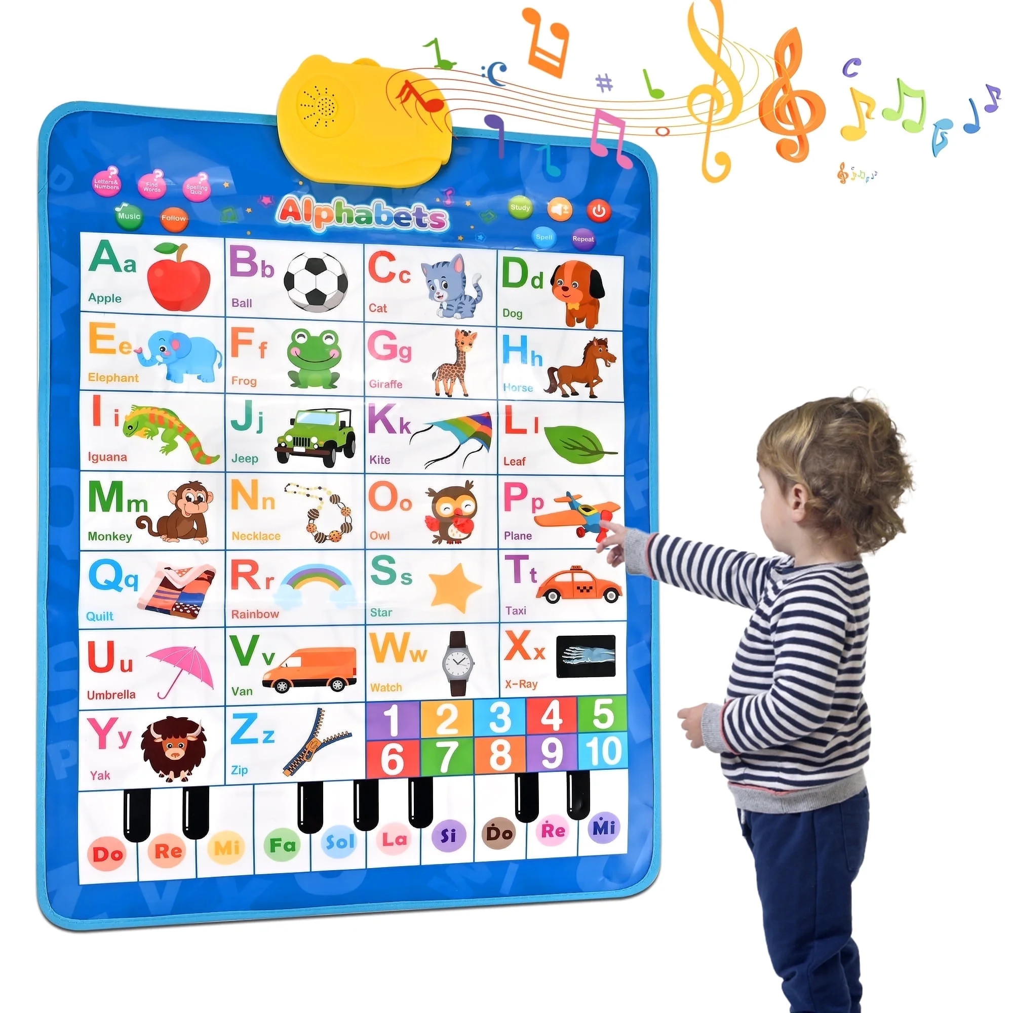 Faburo Toddler Learning Toys Electronic Alphabet Poster,Electronic Alphabet Wall Chart, Toys for ... | Walmart (US)