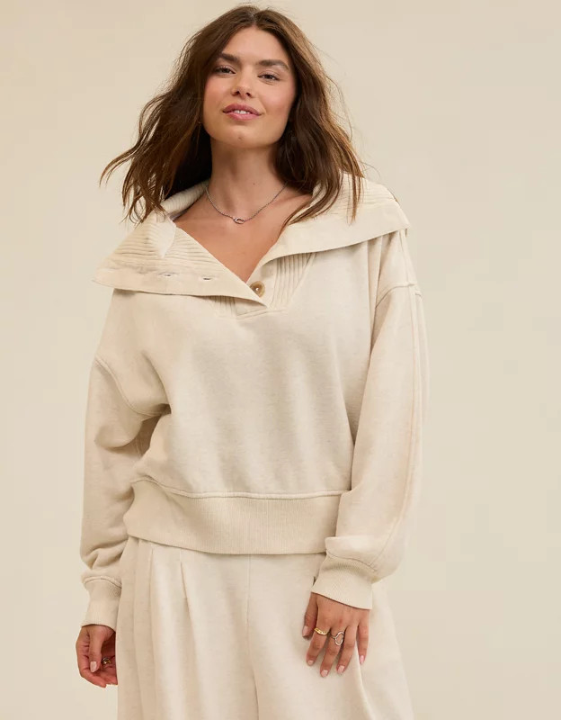 Aerie Best Button Sweatshirt | Aerie