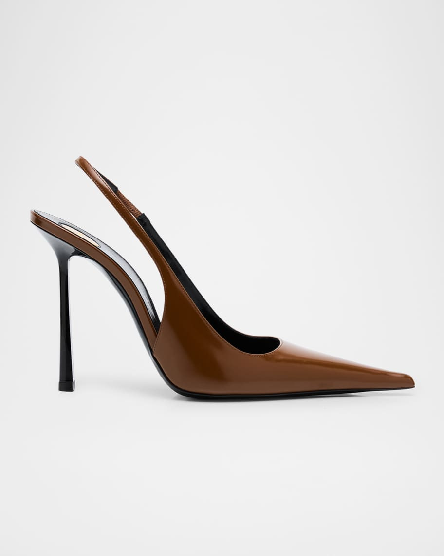 Saint Laurent Vendome Leather Slingback Pumps | Neiman Marcus