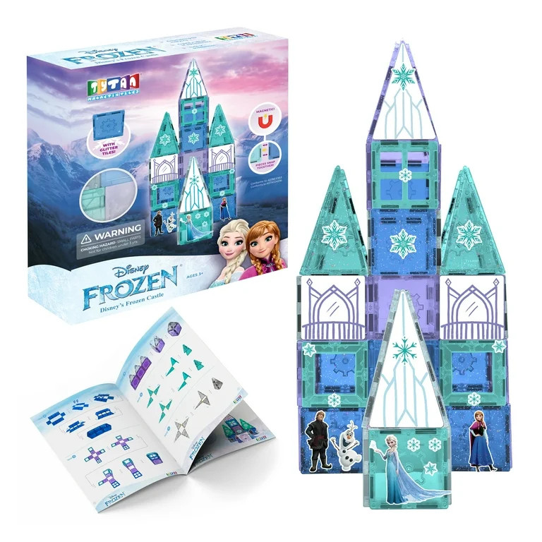 Disney Frozen Castle Magnetic Tiles Building Set by Tytan Toys, 68 Pieces, Children Ages 3+ | Walmart (US)