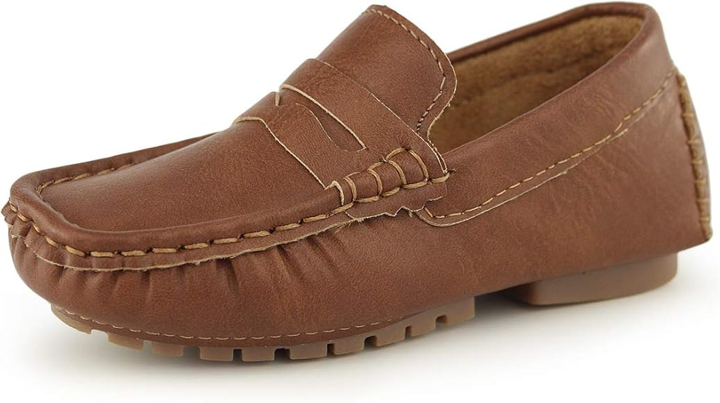 Hawkwell Kids Casual Penny Loafer Moccasin Dress Driver Shoes(Toddler/Little Kid) | Amazon (US)