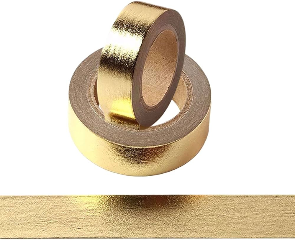 CIAJIE Foil Washi Tape,2 Rolls 5/8" x 393 inches(15mm*10M) Washi Tape, Masking Tape Craft Supplie... | Amazon (US)