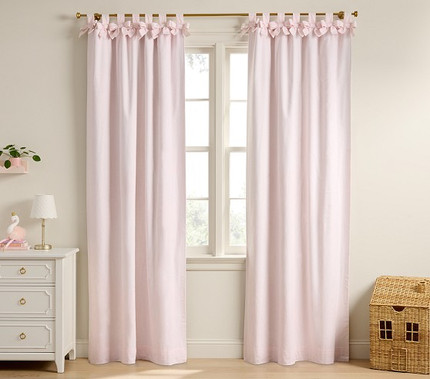 Tie-Top Eyelet Blackout Curtains