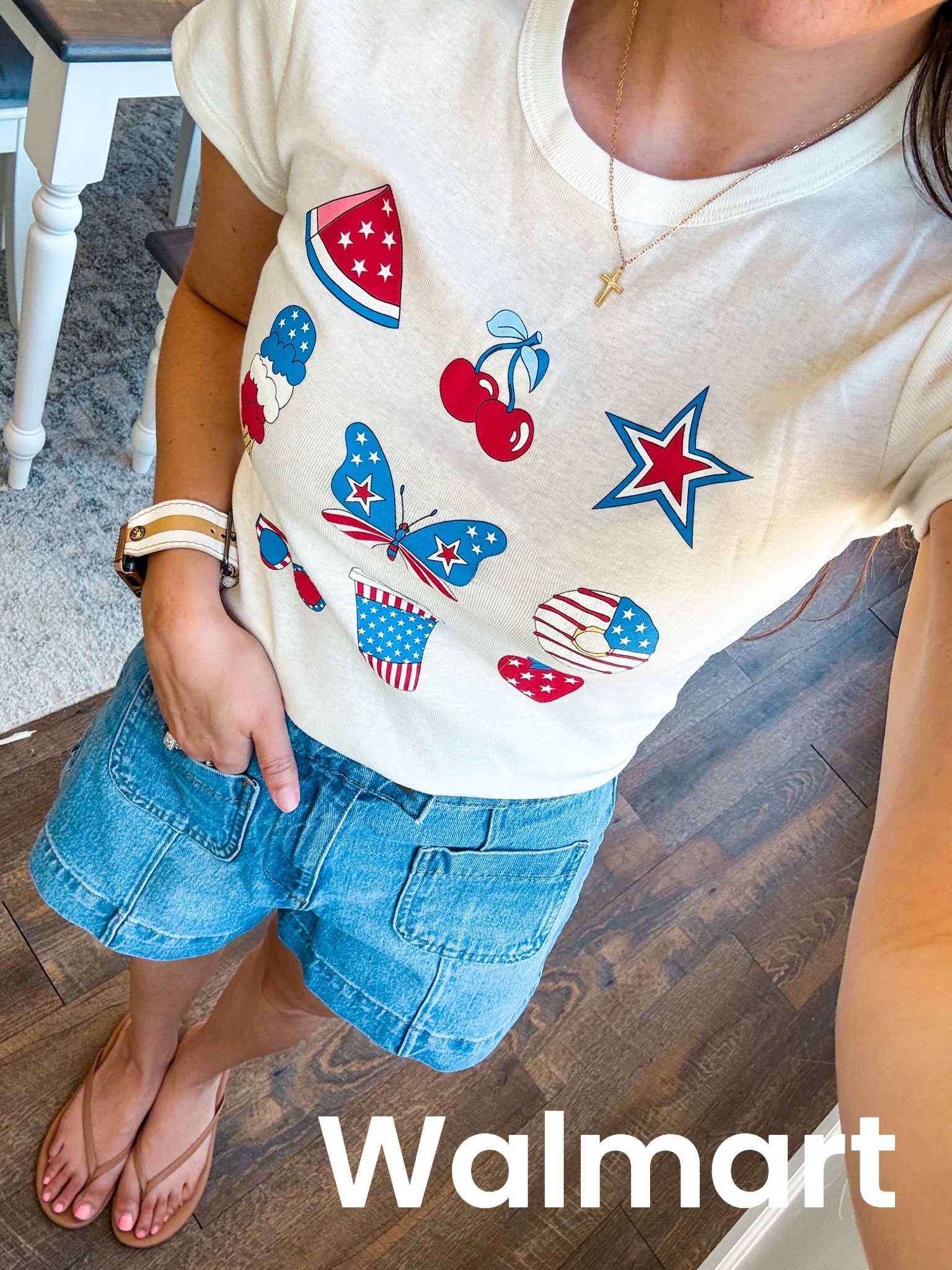 Walmart patriotic finds
Wearing small tee
Shorts tts

#LTKmomlife #LTKgrwm #LTKootd