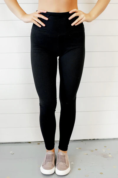5" Waist Lazy Days Leggings (Black) | Blue Layne Boutique