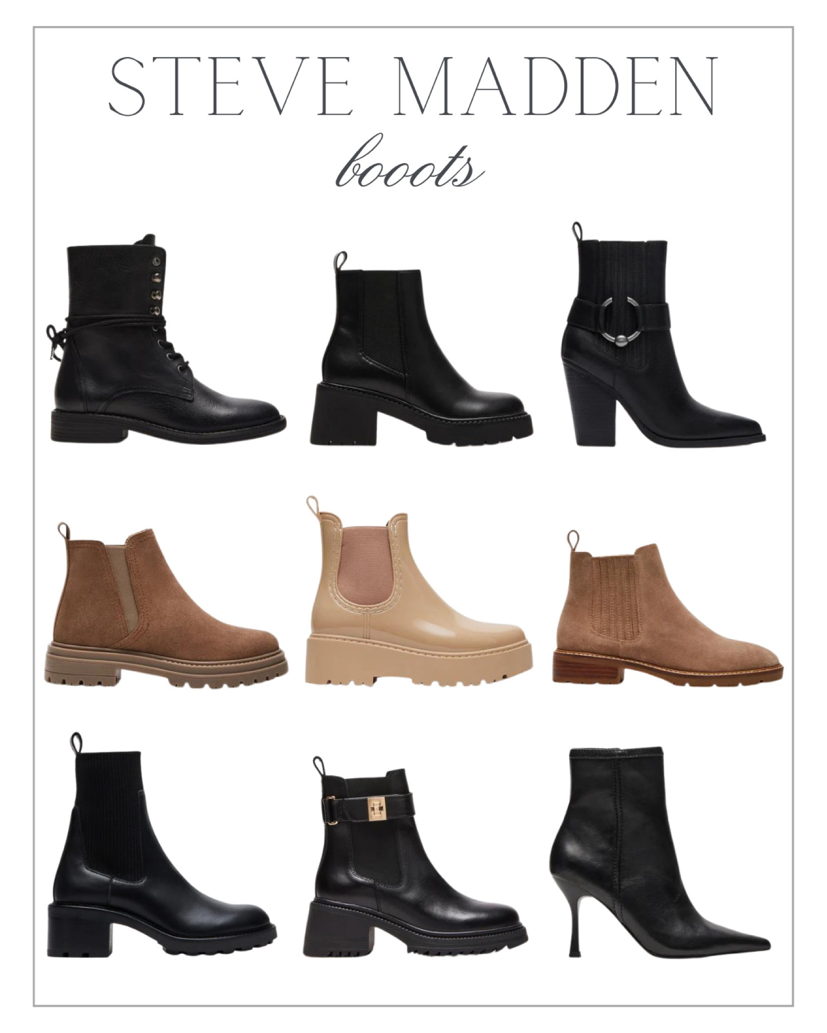 Boots, Boots Outfit, Ankle boots, Brown Boots, Black Boots, Steve Madden, Steve Madden Boots, Steve Madden Chelsea Boots, Chelsea Boots, Boots Women, Boots Outfits, Boots Winter

#LTKfindsunder100 #LTKshoecrush #LTKstyletip