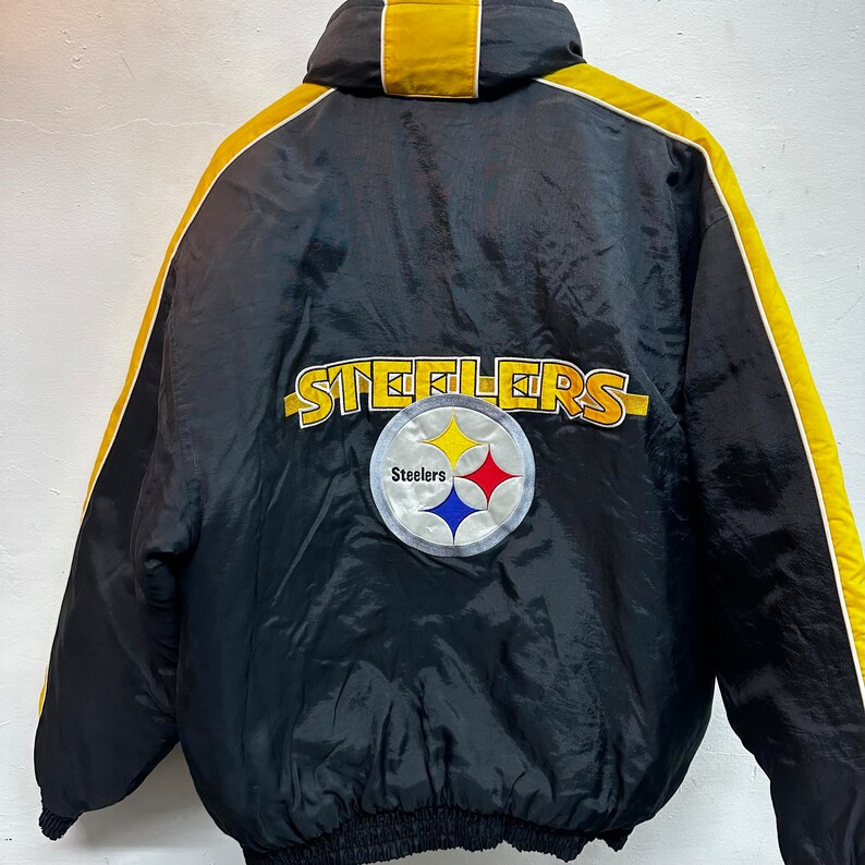 Vintage 1990s Pittsburgh Steelers Puffer Jacket, NFL, Football Coat, Size Medium - Etsy | Etsy (US)