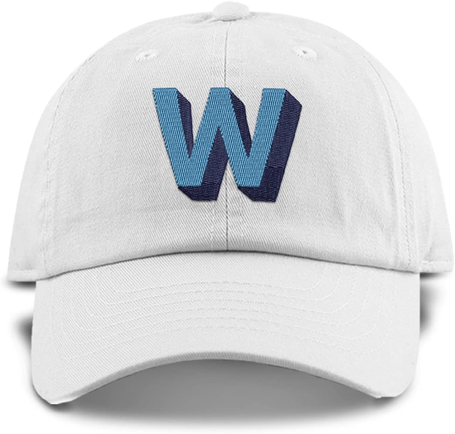 Monogram Initial Modern Shadow Letter Baseball Cap - Toddler, Youth Kids, and Adult Adjustable Wh... | Amazon (US)
