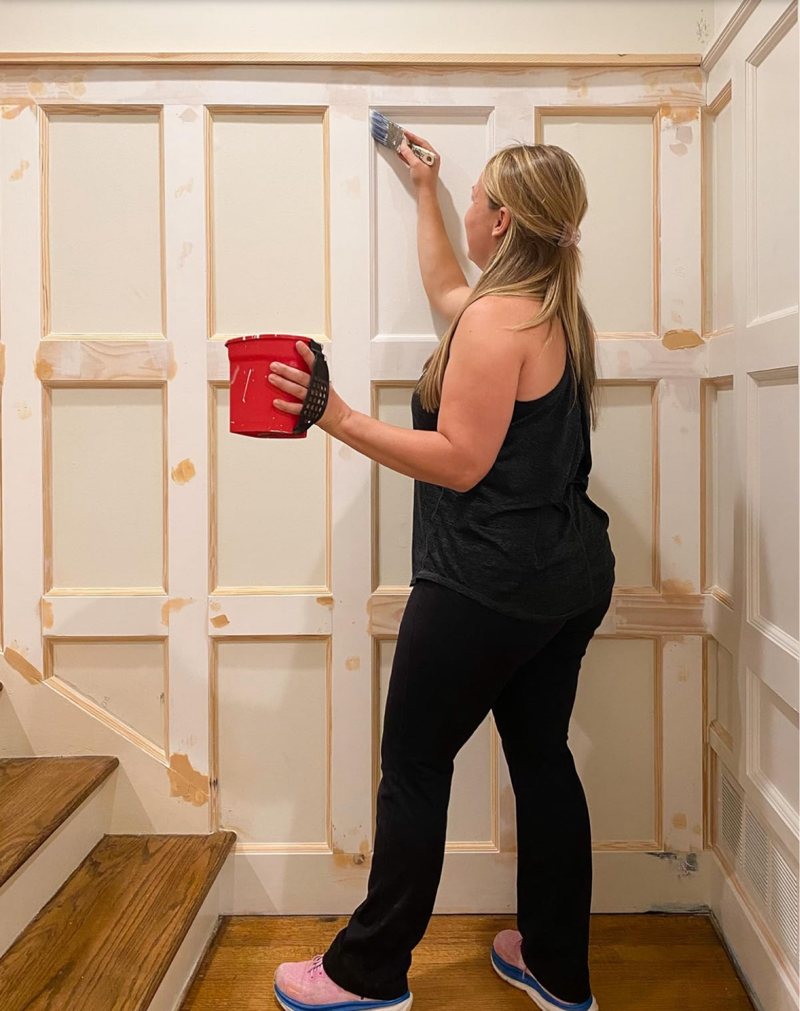 This handheld paint cup is fantastic. There is a magnetic spot near the handle to hold your paint brush out of the paint. the plastic inserts make clean up fast and easy, just throw it away!

#LTKhome #LTKworkwear #LTKshoecrush