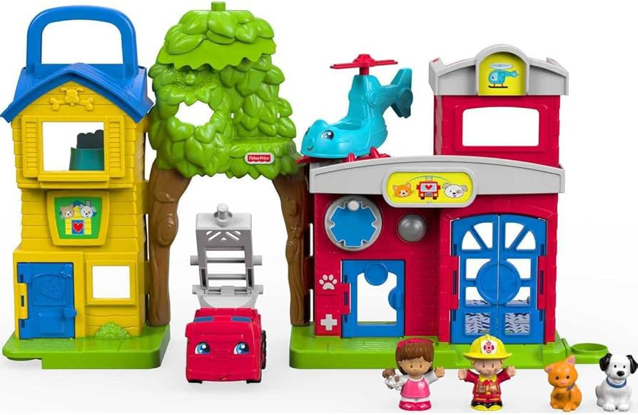 Fisher-Price Little People Toddler Toy Animal Rescue Playset with Lights Sounds Figures & Vehicle... | Amazon (US)