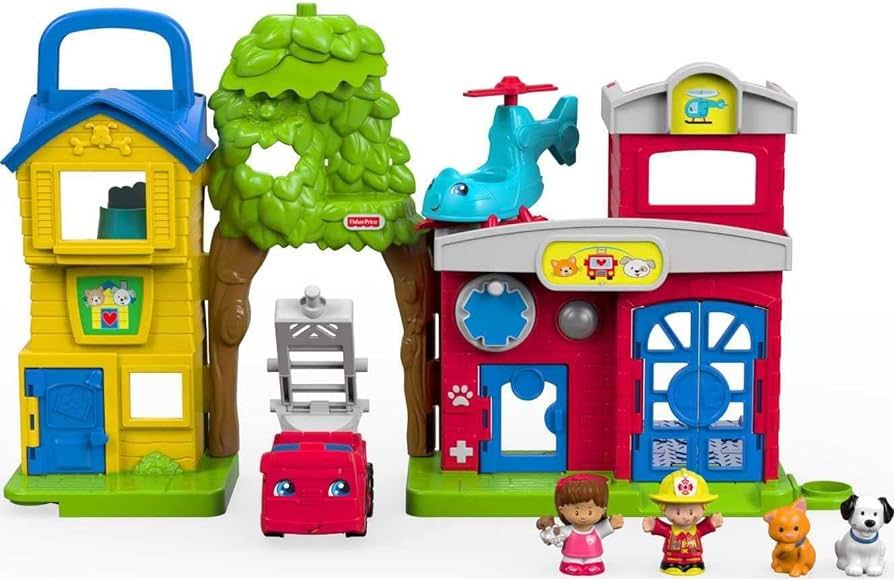 Fisher-Price Little People Toddler Toy Animal Rescue Playset with Lights Sounds Figures & Vehicle... | Amazon (US)