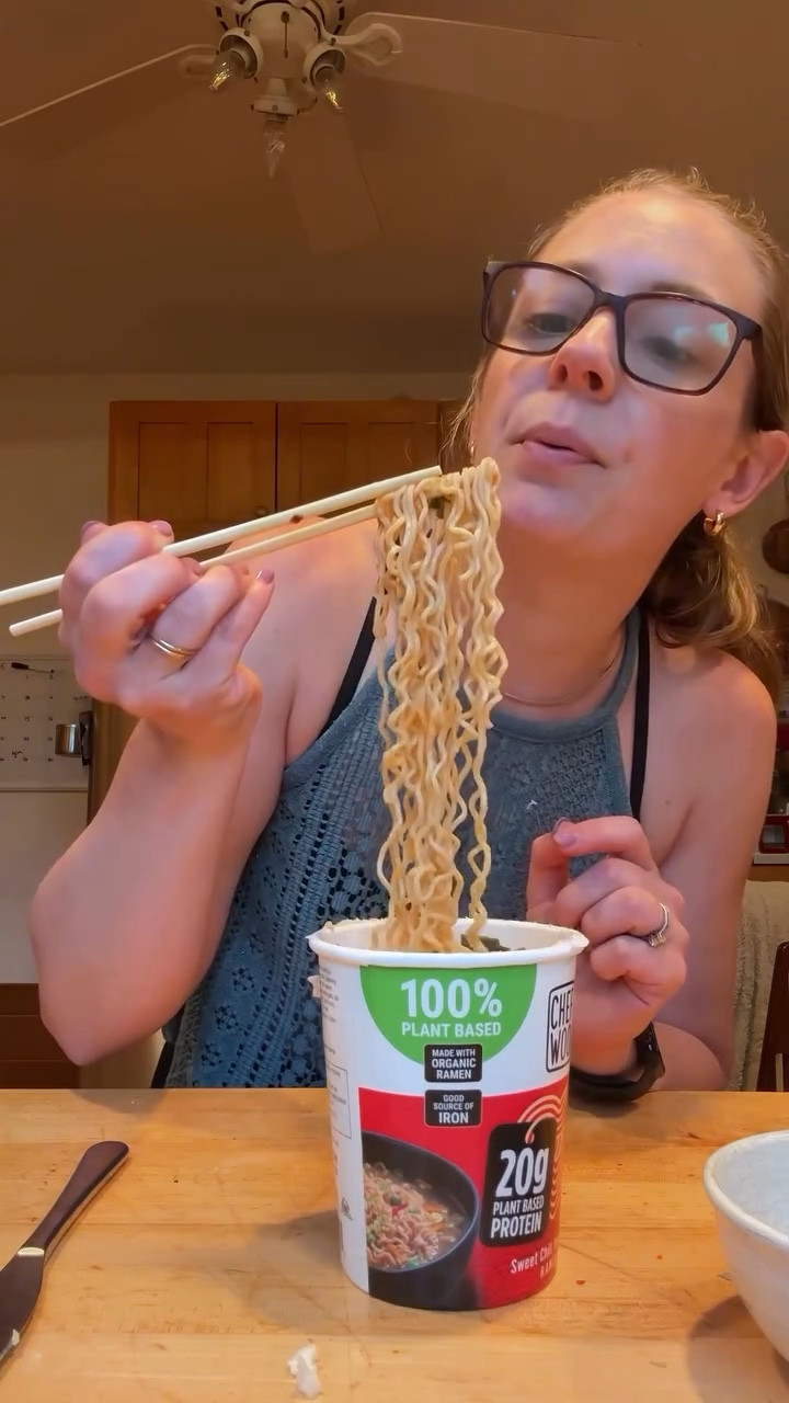 Do you have wicked cravings at that time of the month too? My husband also states that I have the nose of a German shepherd  at this time of the month too. 😂
.
Thank goodness for healthy alternatives like @chefwooramen & @catalinacrunch 🫶🏻
.
#momlife #marriedwithkids #momlifebelike #millennialmom #toddlerlife #toddlermom #funnymoms #contentcreator #lifewithlittles

#LTKSummerEdit