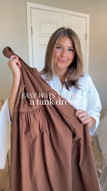 Easy ways to style a tank dress! This one is so comfortable and versatile for all seasons! The bottom of the skirt is lined! I’m wearing a size small.

Tank dress // how to style // midi dress 

#LTKstyletip #LTKfindsunder50