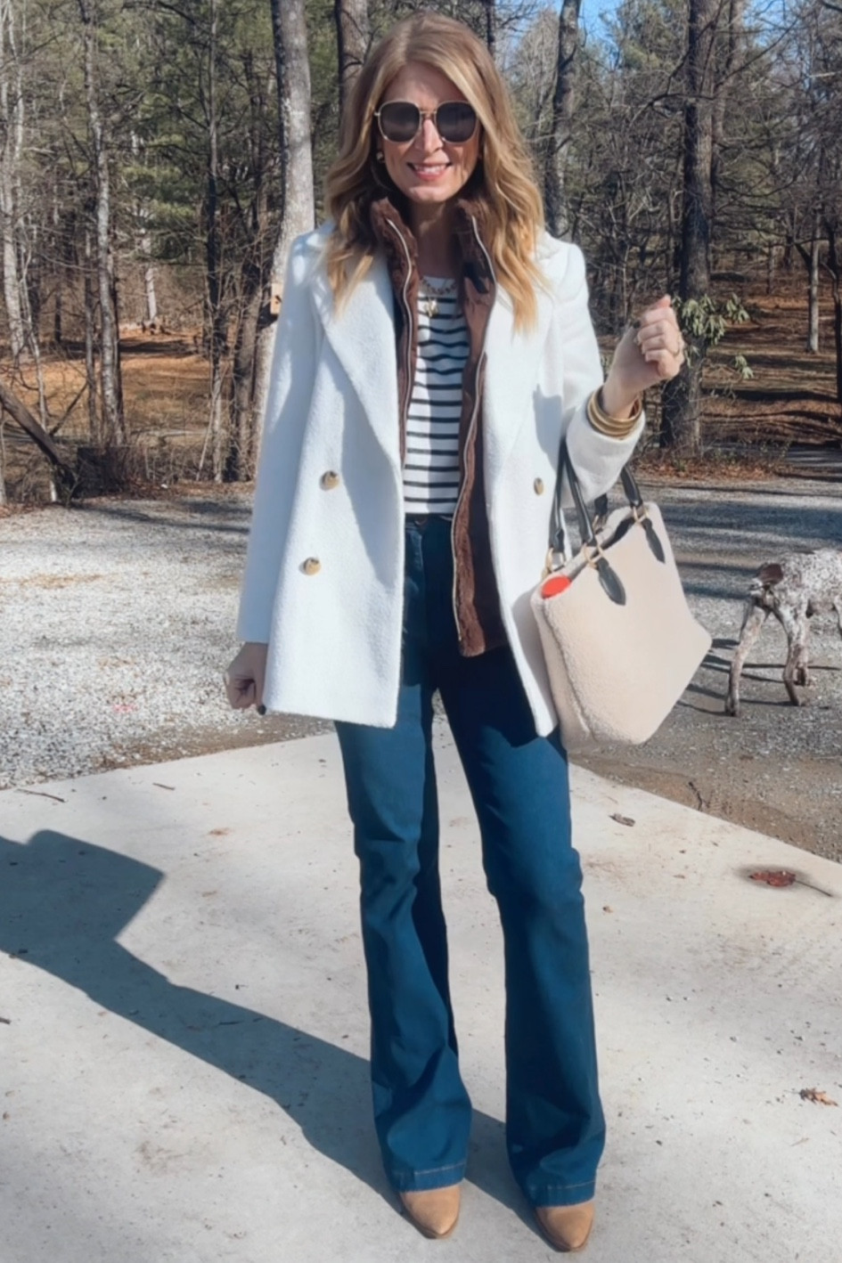 Combining a few favorites for the perfect outfit! This faux fur vest is on major sale from Belk and my Walmart coat looks designer! In a M in both.

#ootd #christmastime #errands #hustleandbustle #christmas #holidays #outfitinspiration #styleinspo #walmartfashion #ltkfashion
