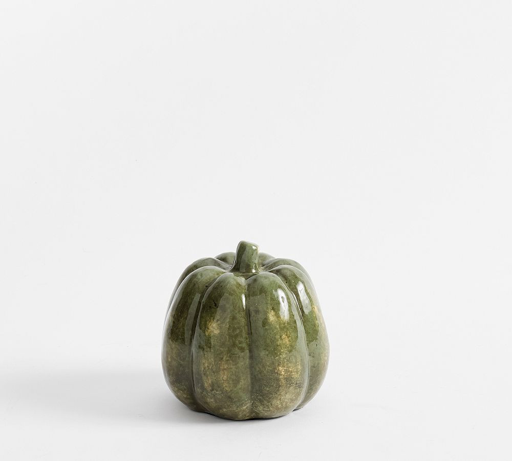Glossy Green Pumpkin, Small | Pottery Barn (US)