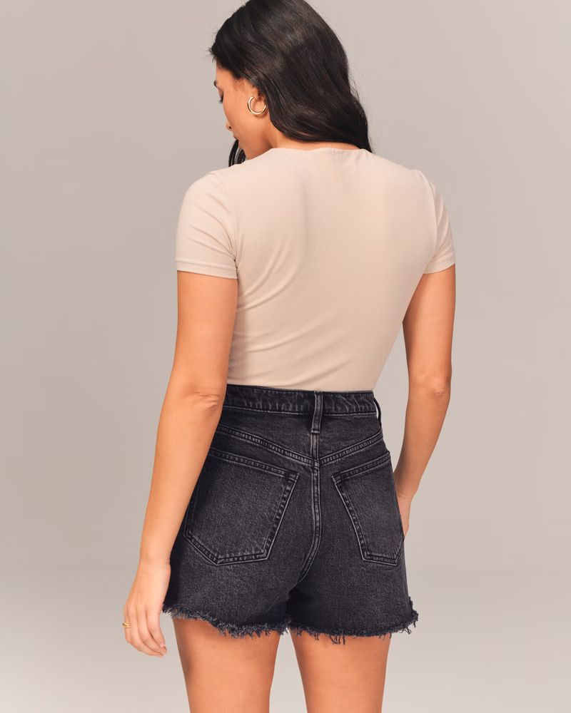 Women's Curve Love High Rise 90s Cutoff Short | Women's Bottoms | Abercrombie.com | Abercrombie & Fitch (US)