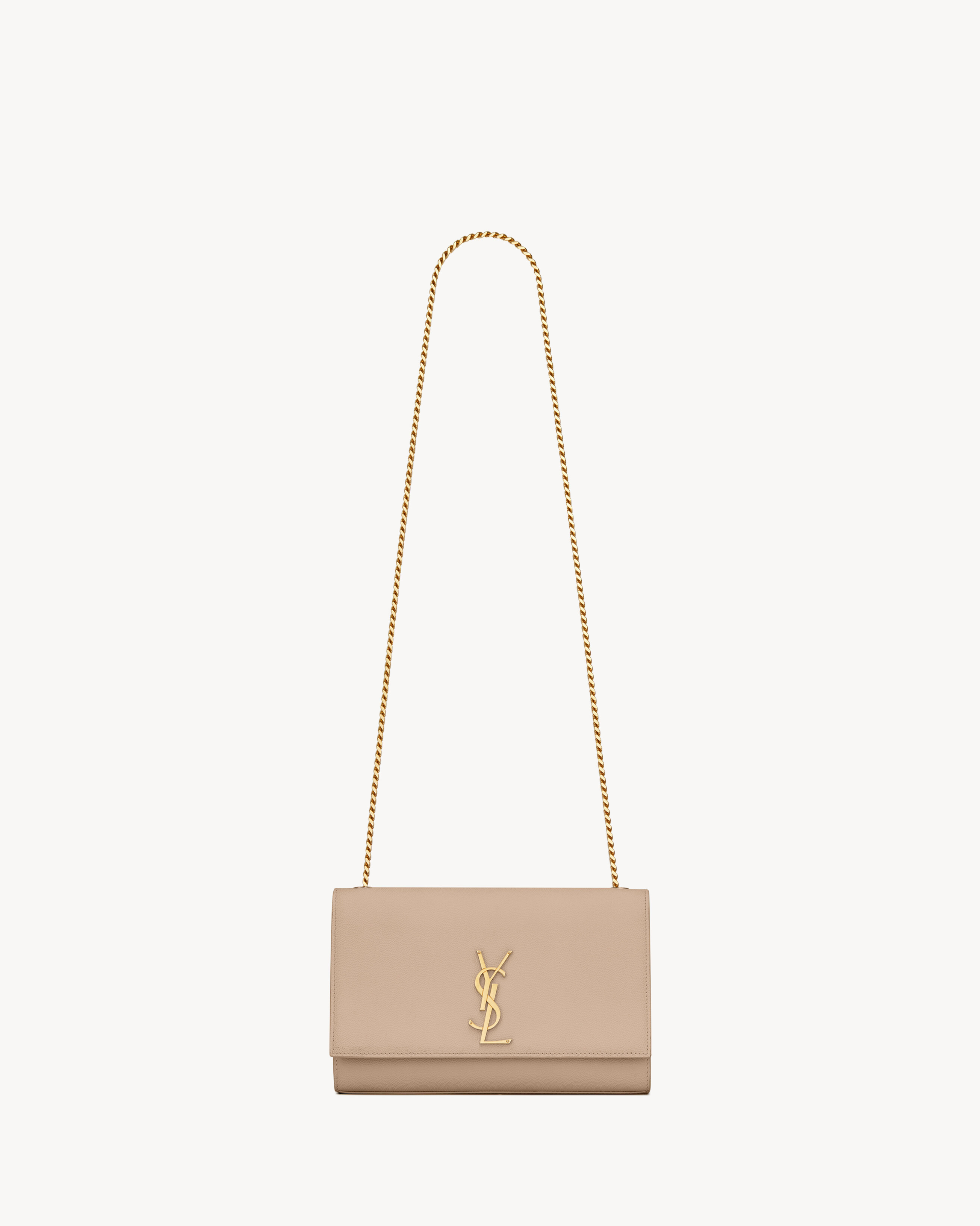 Saint Laurent Kate Medium In Grain De Poudre Embossed Leather - Beige - Women - One Size | Saint Laurent Inc. (Global)