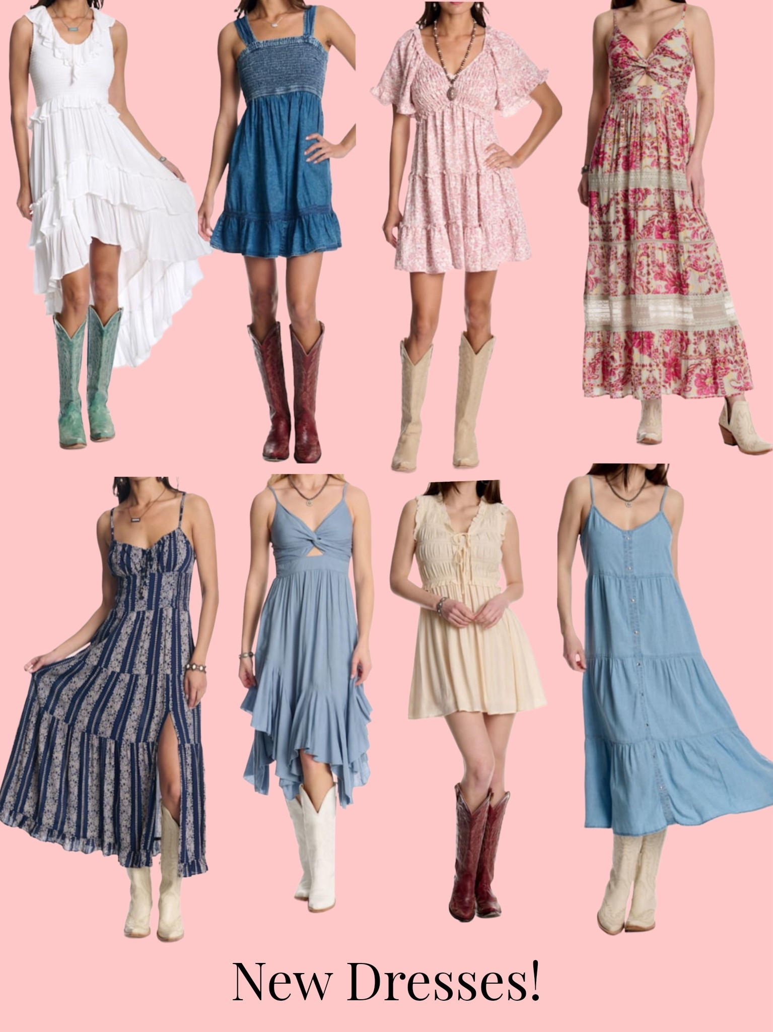 New western dresses! Mini, midi, and maxi length 

#LTKootd #LTKFestival #LTKSeasonal