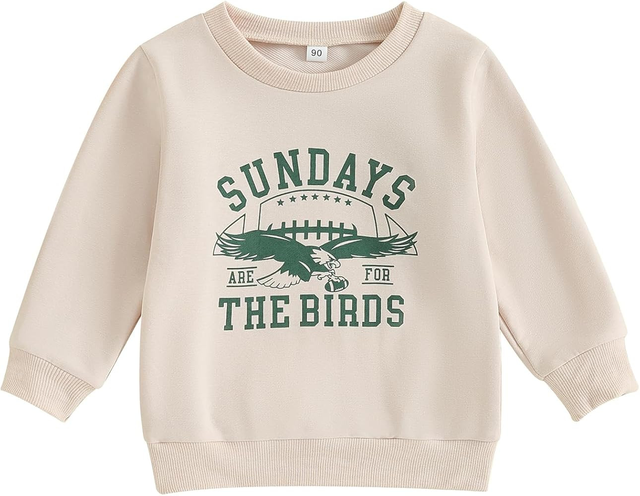 Sundays are for The Birds Toddler Sweatshirt Baby Boy Girl Football Long Sleeve Crewneck Sweatshi... | Amazon (US)