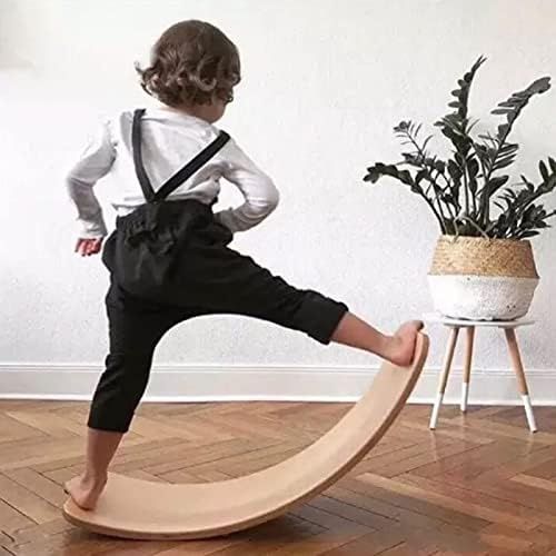 WOOD CITY Wobble Board, 35 Inch Wooden Balance Board for Toddlers Kids & Adults, Curvy Rocker Boa... | Amazon (US)