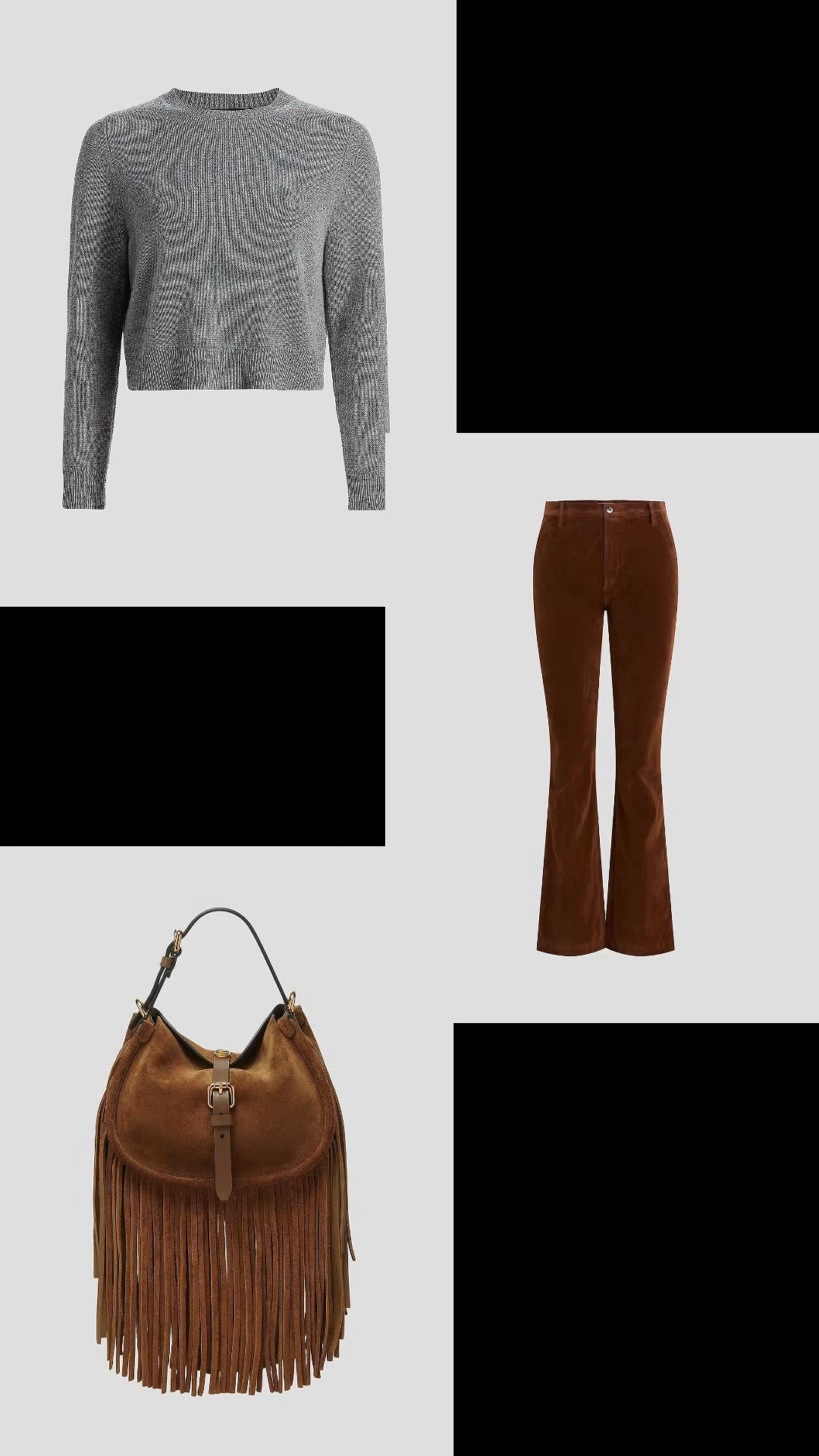 Fall outfits I’ll be repeating all season. 🤎

Two takes on effortless celebrity inspired fall style: a polished black lady jacket with relaxed denim and ballet flats, and a soft grey knit paired with rich chocolate brown suede and Western inspired accessories.

I love the mix of timeless wardrobe staples with a few trend forward pieces. Think quiet luxury, chocolate brown, suede, elevated denim and accessories that instantly make the entire look feel more expensive.

These are the kinds of pieces you can wear now and style a dozen different ways through fall. @saks #Saks #sakspartner