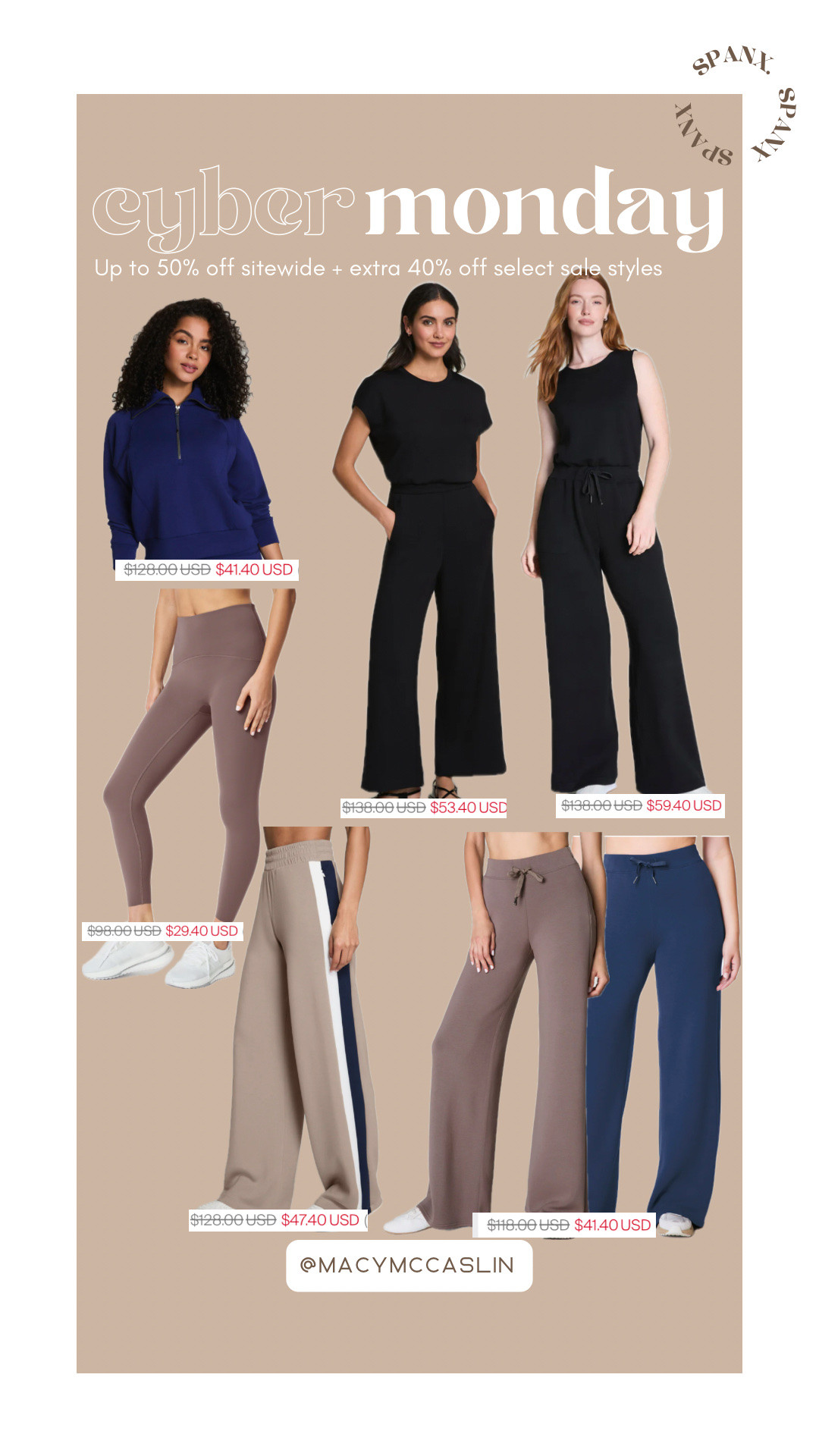 Spanx Cyber Monday Deals —  Up to 50% off sitewide + extra 40% off select sale styles!

Gifts for her, travel, lounge set

#LTKSaleAlert #LTKCyberWeek #LTKFindsUnder100