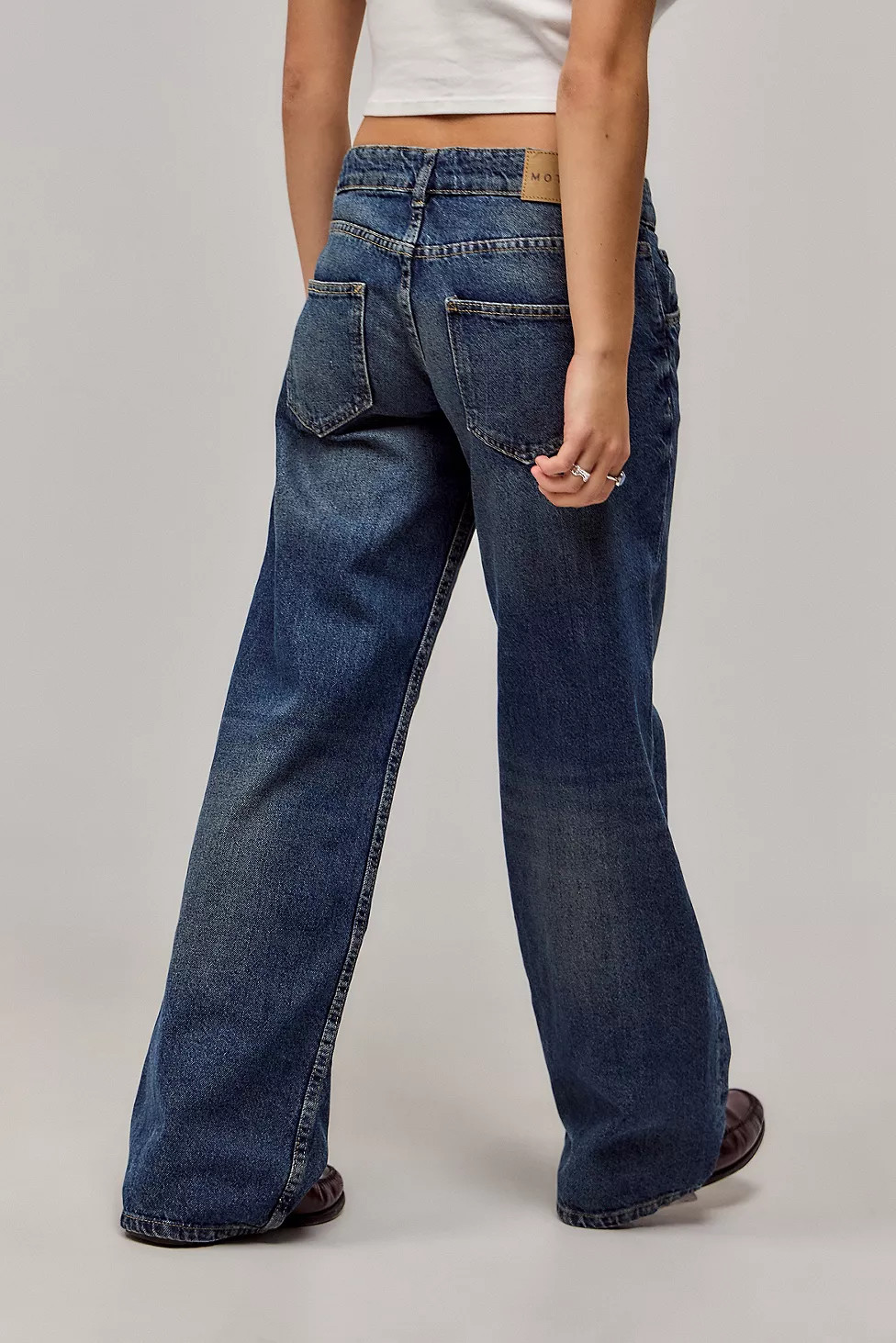 Motel Low Rise Parallel Wide Leg Jeans | Urban Outfitters UK