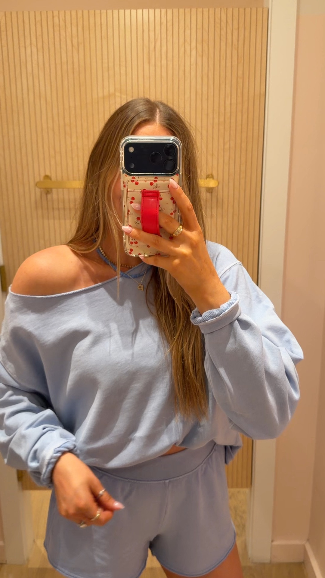 Love this blue comfy set from @Aerie! Wearing medium shorts and small top! Use code LTKAERIE20


#LTKxAerie