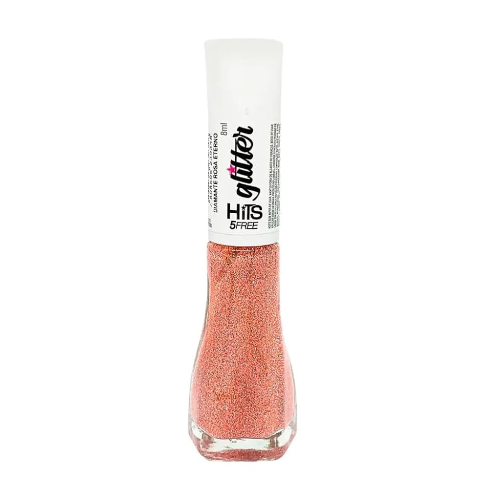 Esmalte Hits 5Free Glitter Coleção Diamante Rosa Eterno 8ml | Amazon (BR)