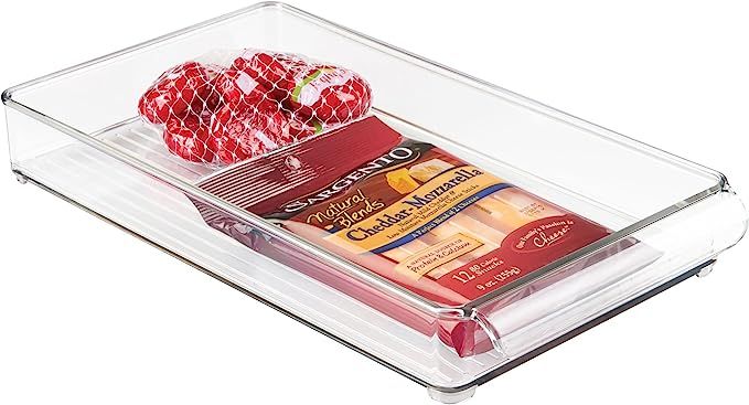 iDesign Fridge and Freezer Plastic Storage Organizer Tray With Handle, BPA-Free, Clear Drawer for... | Amazon (US)