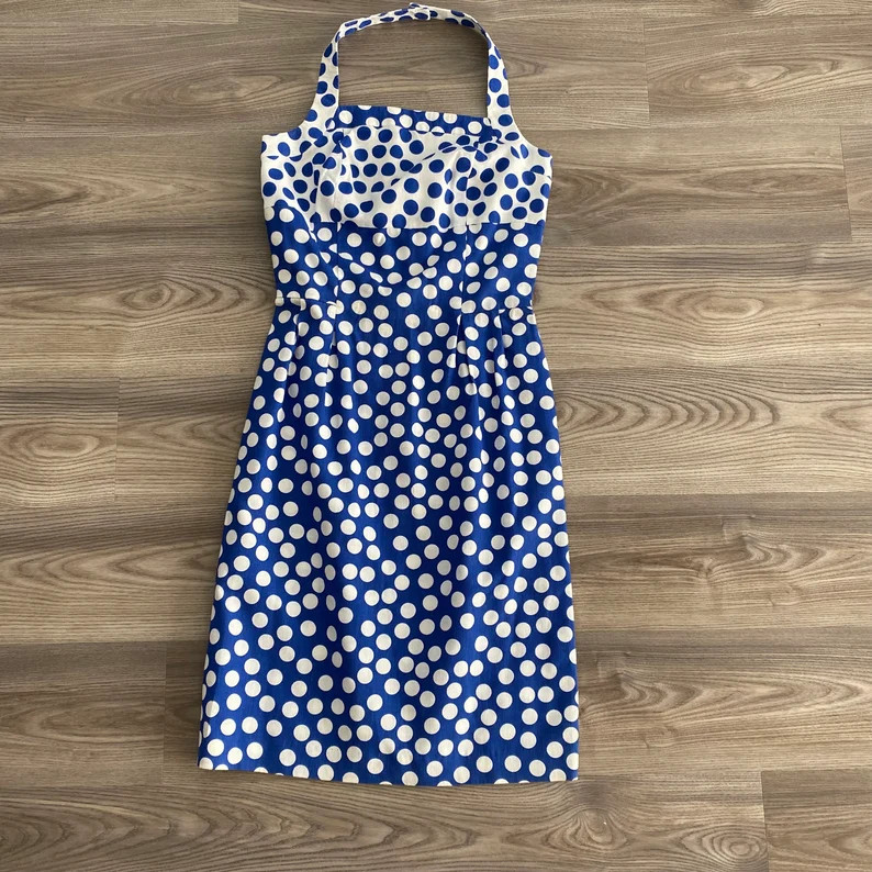 1980s Vintage Ann Tobias Polka Dot Halter Dress and Jacket (Size 10) | Etsy (Global)