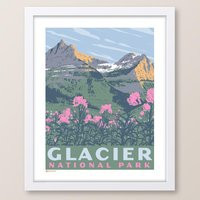 Glacier National Park Garden Wall Print | Etsy (US)