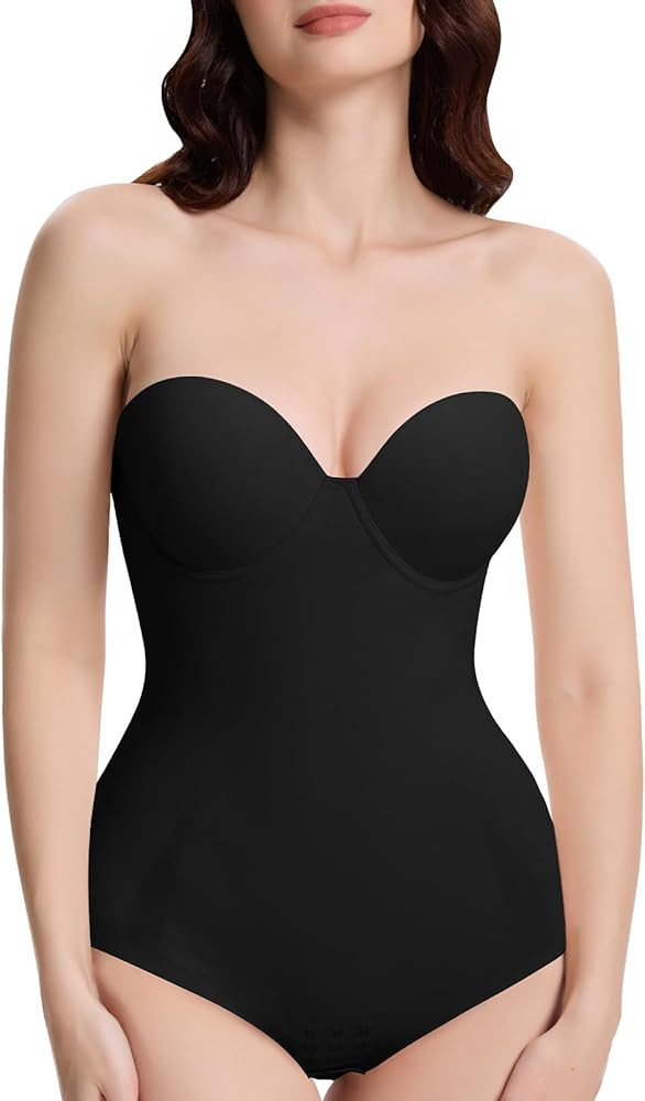 Decorus Seamless Strapless Shapewear Bodysuit - Tummy Control Sculpt Body Shaper : Cupped with Re... | Amazon (US)