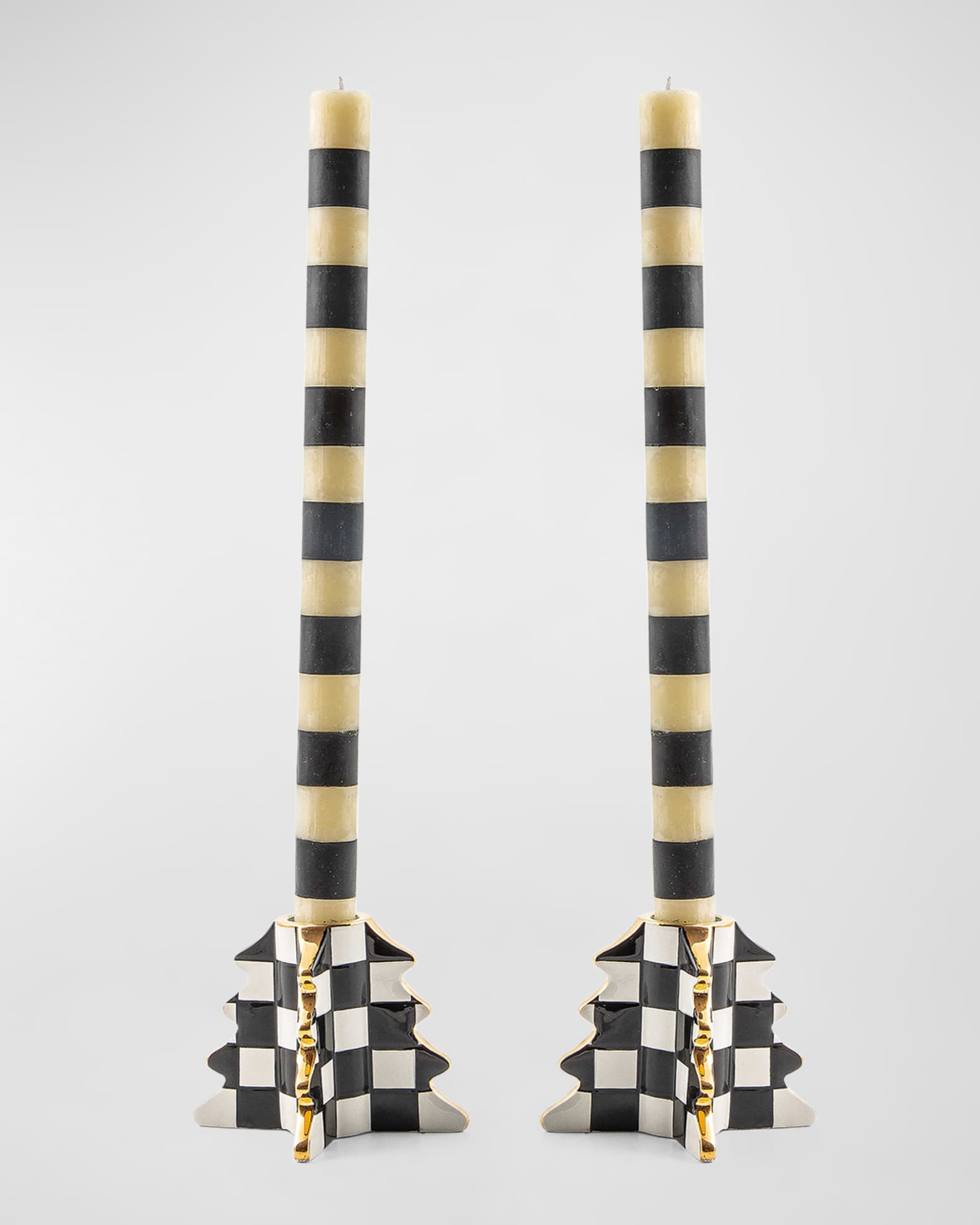 Check Tree Candle Holder, Set of 2 | Neiman Marcus
