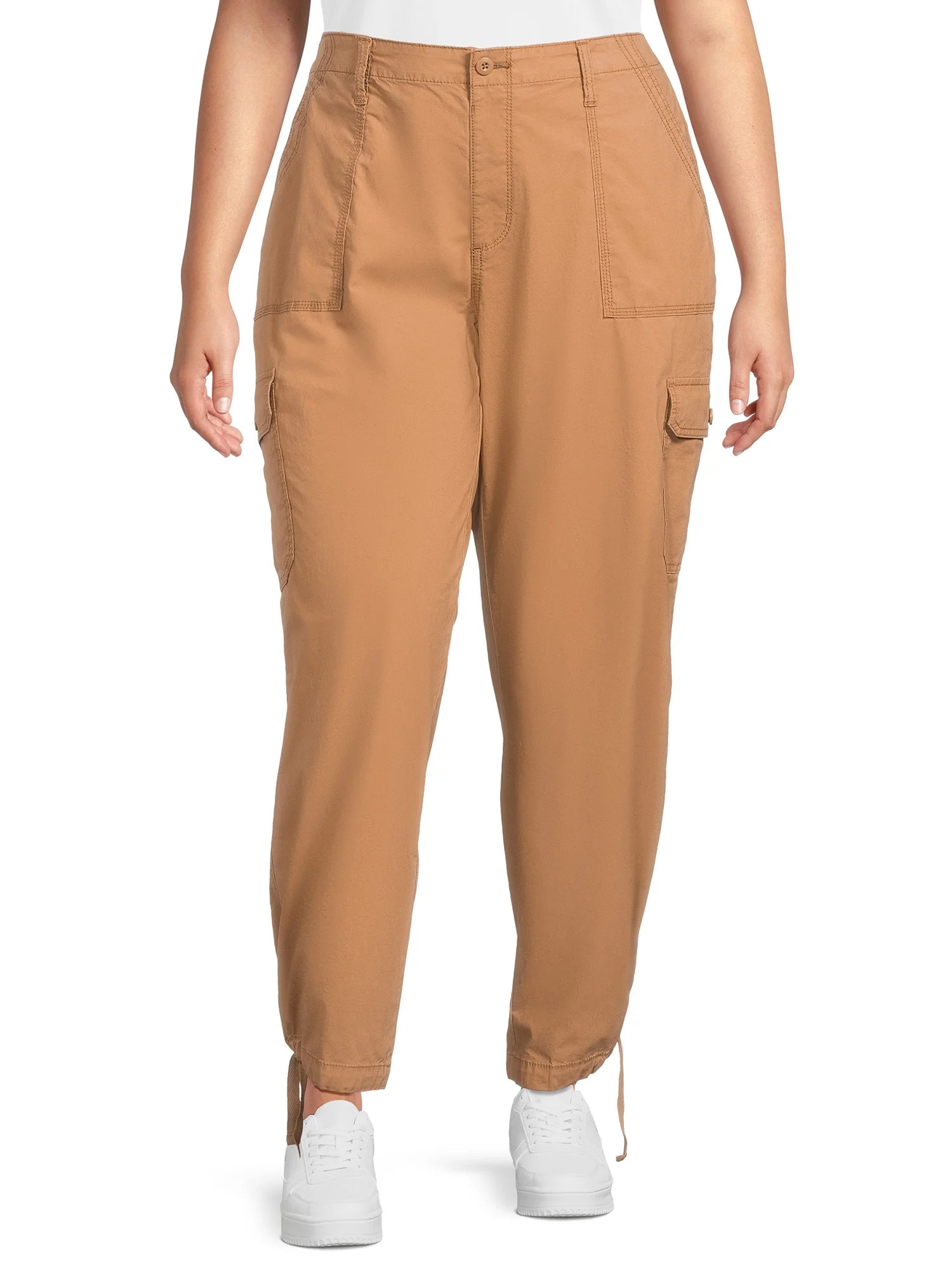 No Boundaries Juniors Plus Cargo Pants, 27” Inseam | Walmart (US)