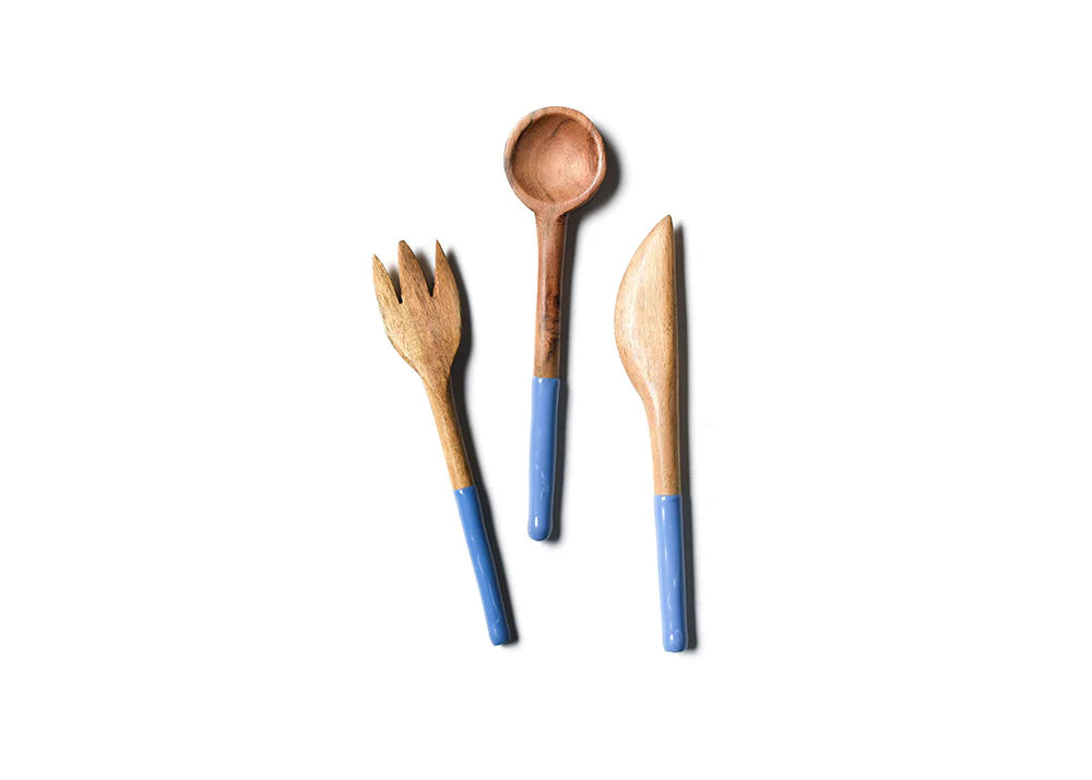 Coastal Blue Wooden Appetizer Utensils | Coastal Bleu