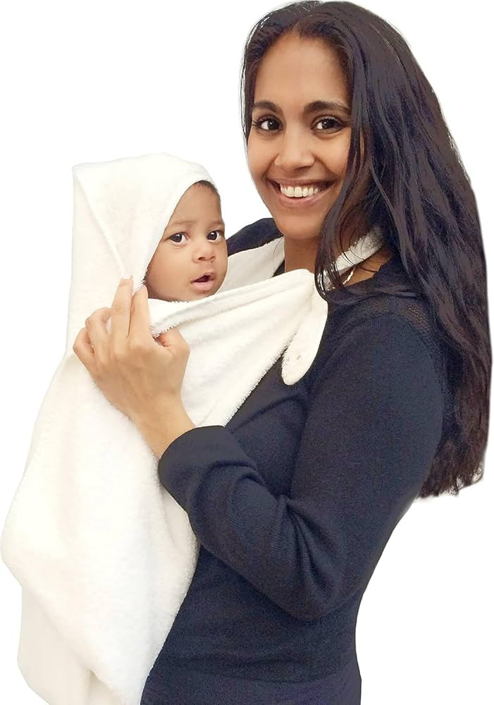 Cuddledry Hands Free Baby Bath Towel | Luxuriously Soft Bamboo & Cotton Hooded Baby Towel | Apron... | Amazon (UK)