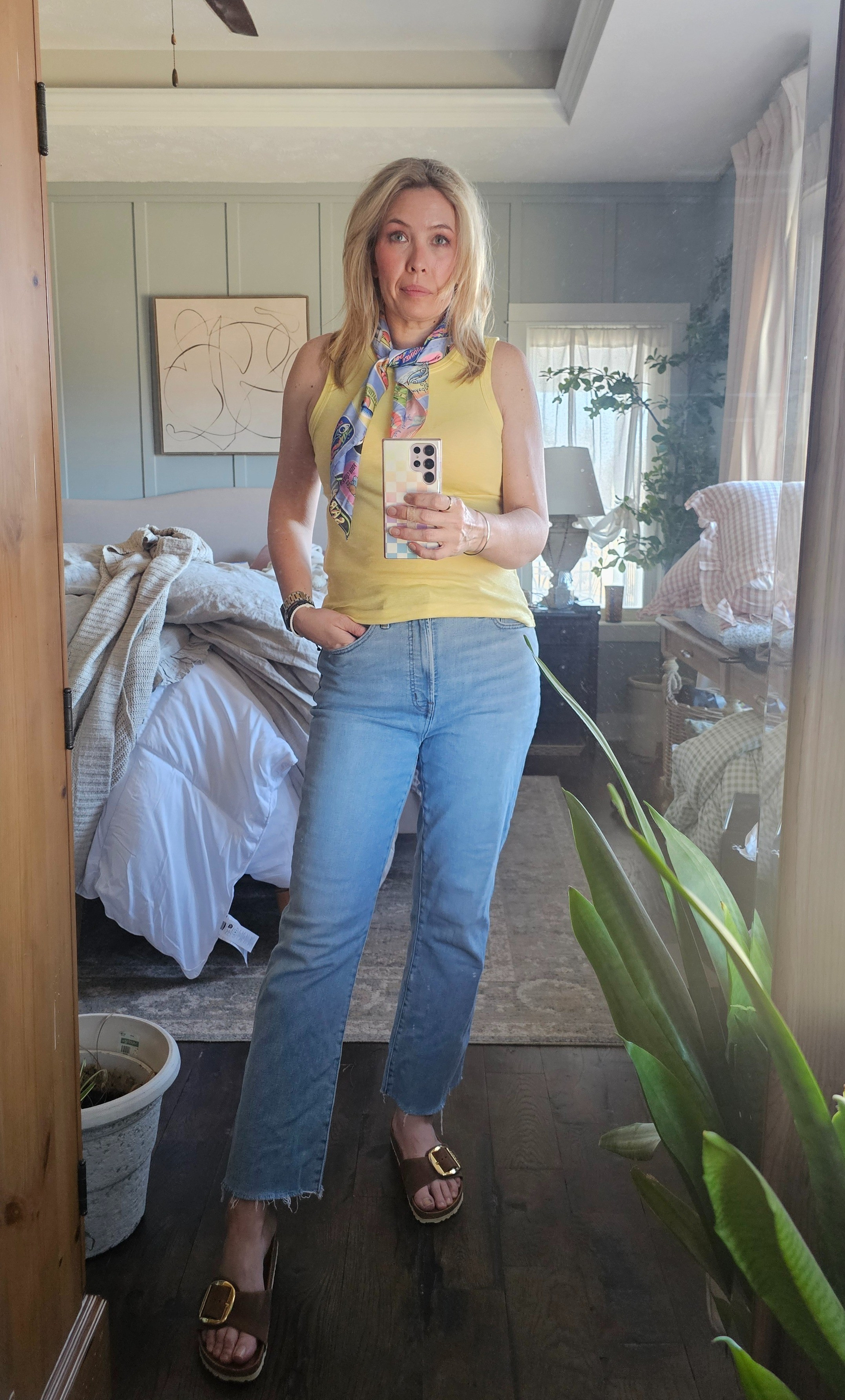 Am I a scarf person? I'm not sure. But I'm still a fan of yellow for spring and summer 

#LTKootd #LTKSeasonal #LTKOver40